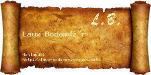 Laux Bodomér névjegykártya